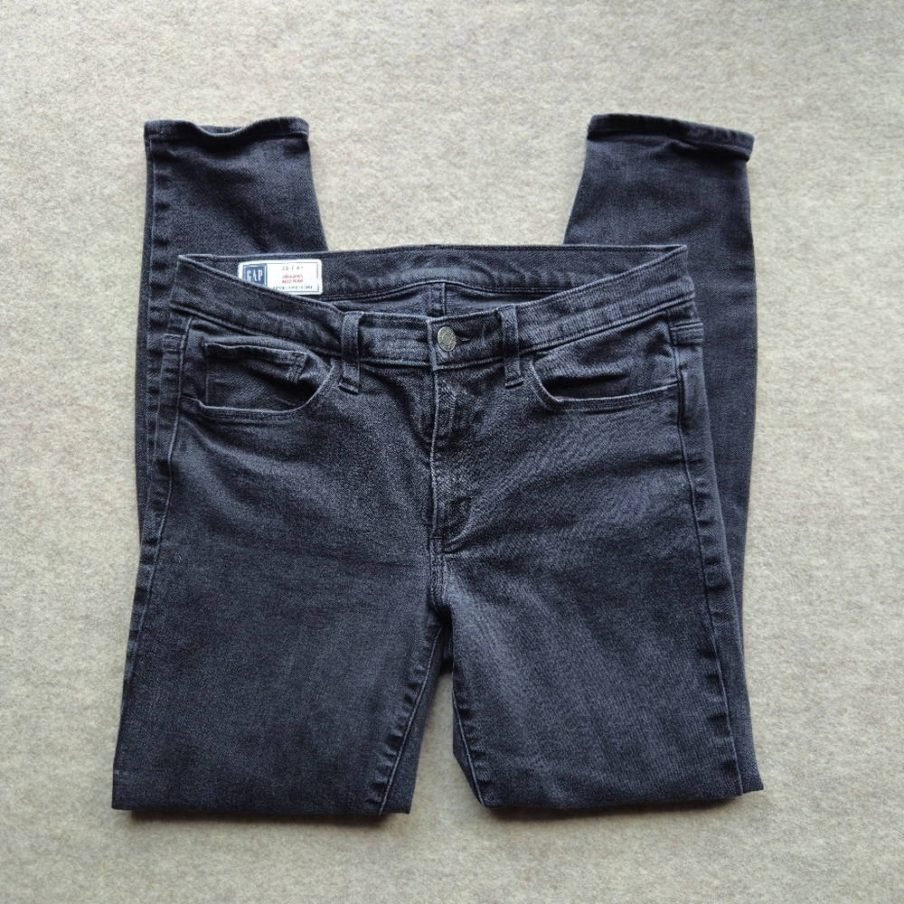 GAP Women's Jegging Mid Rise Jeans Black Size 29/8 Regular
